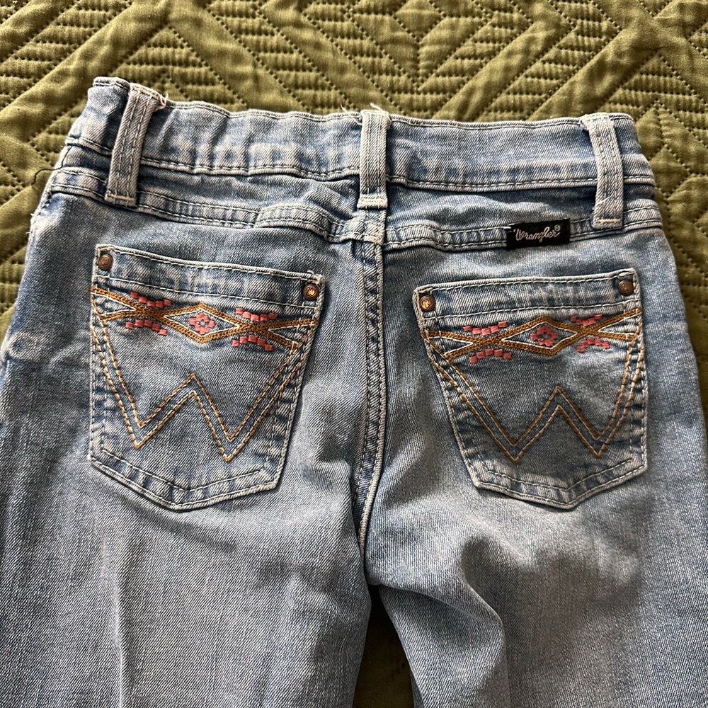 Wrangler Kids Light Blue Jeans with Embroidered Back Pockets